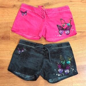 Body Glove Pink and Black Butterfly Swim Shorts